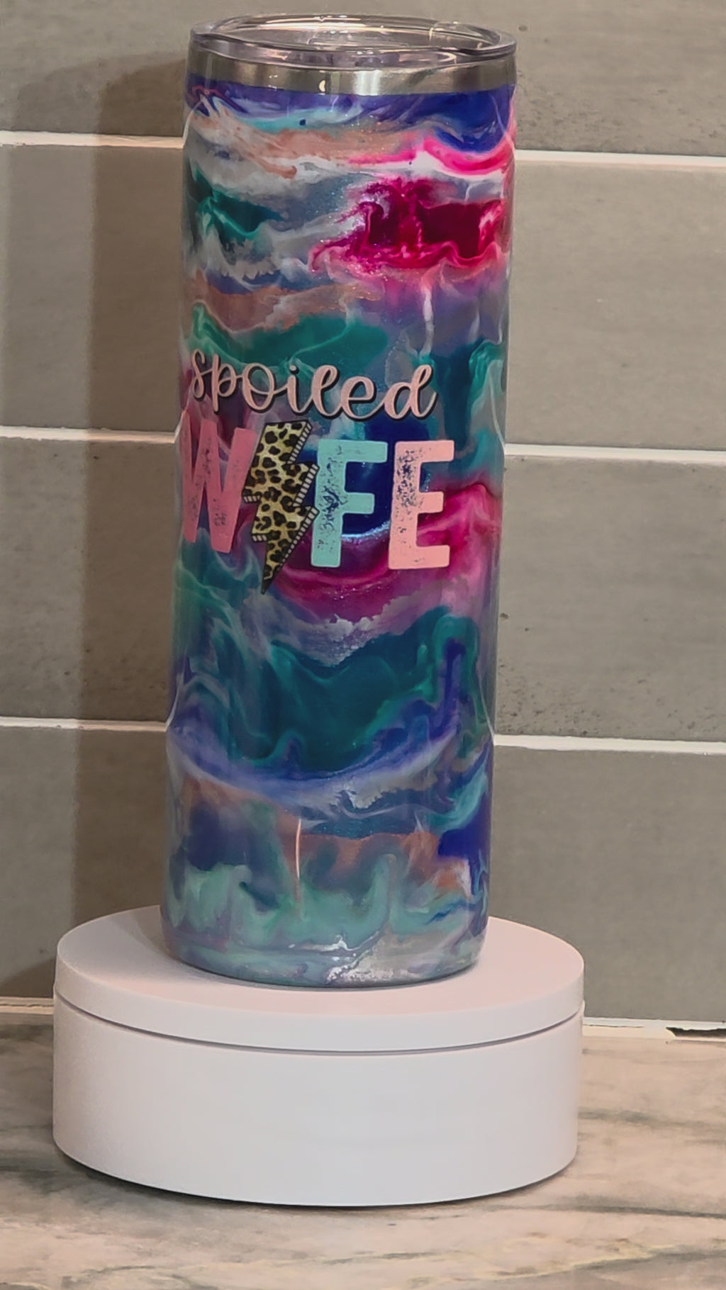 Spoiled Wife Swirl Tumbler 20 oz