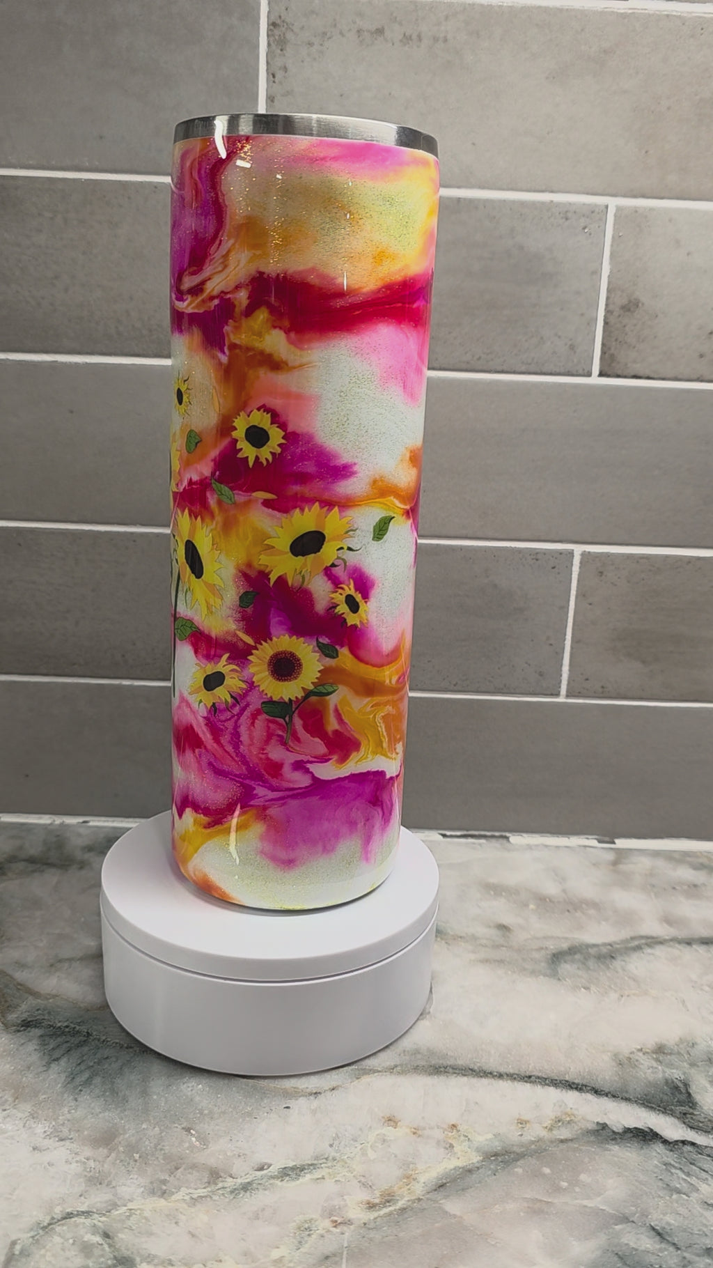 Sunflower garden 30oz epoxy tumbler