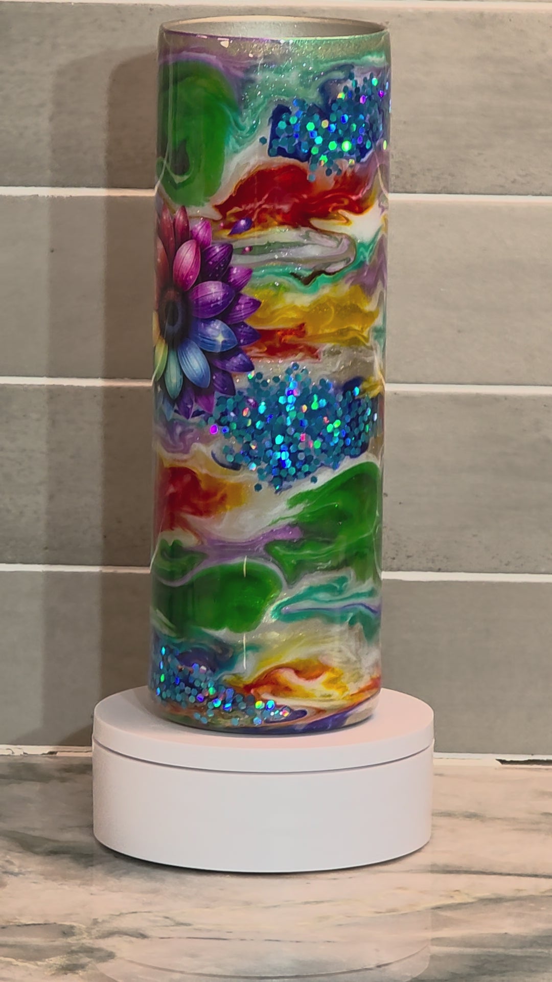 Rainbow Bloom Tumbler