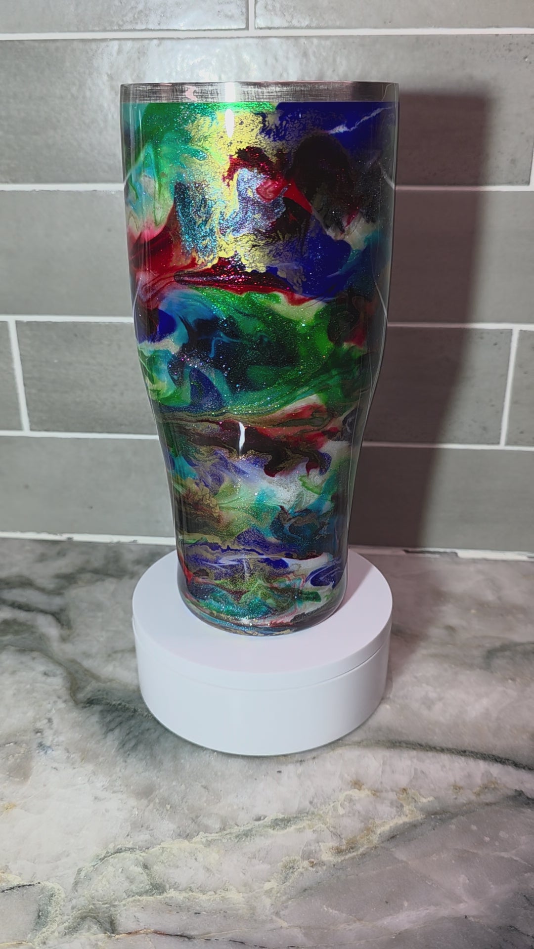 Bite me lure 32oz coffee caddy epoxy tumbler