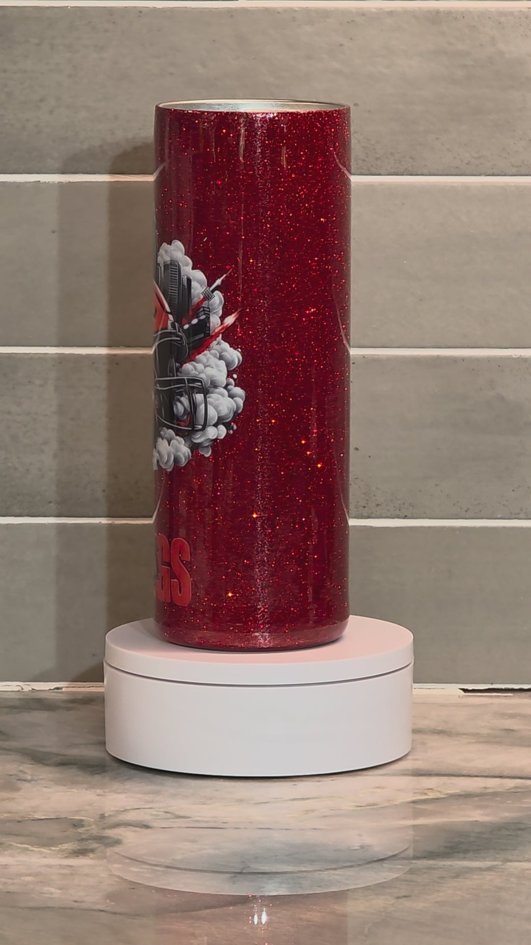 Dawg Nation 20 0z skinny Glitter Tumbler