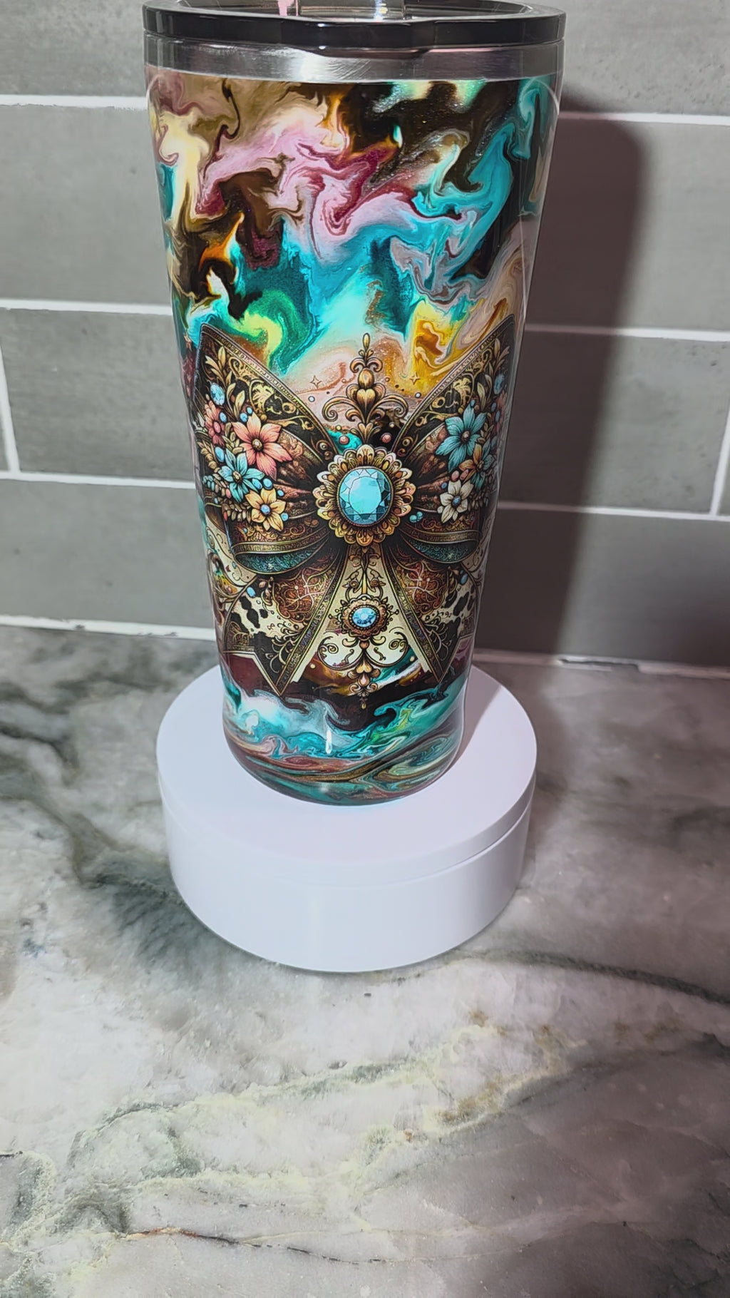 Turquoise Treasure 24oz epoxy tumbler
