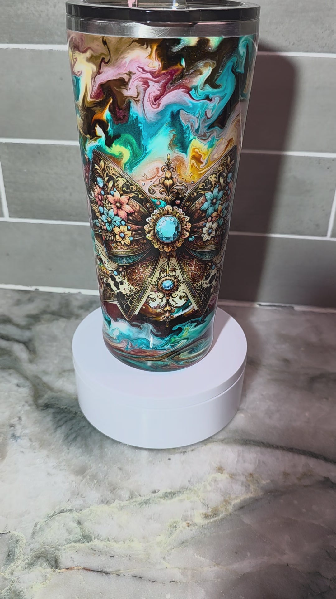 Turquoise Treasure 24oz epoxy tumbler