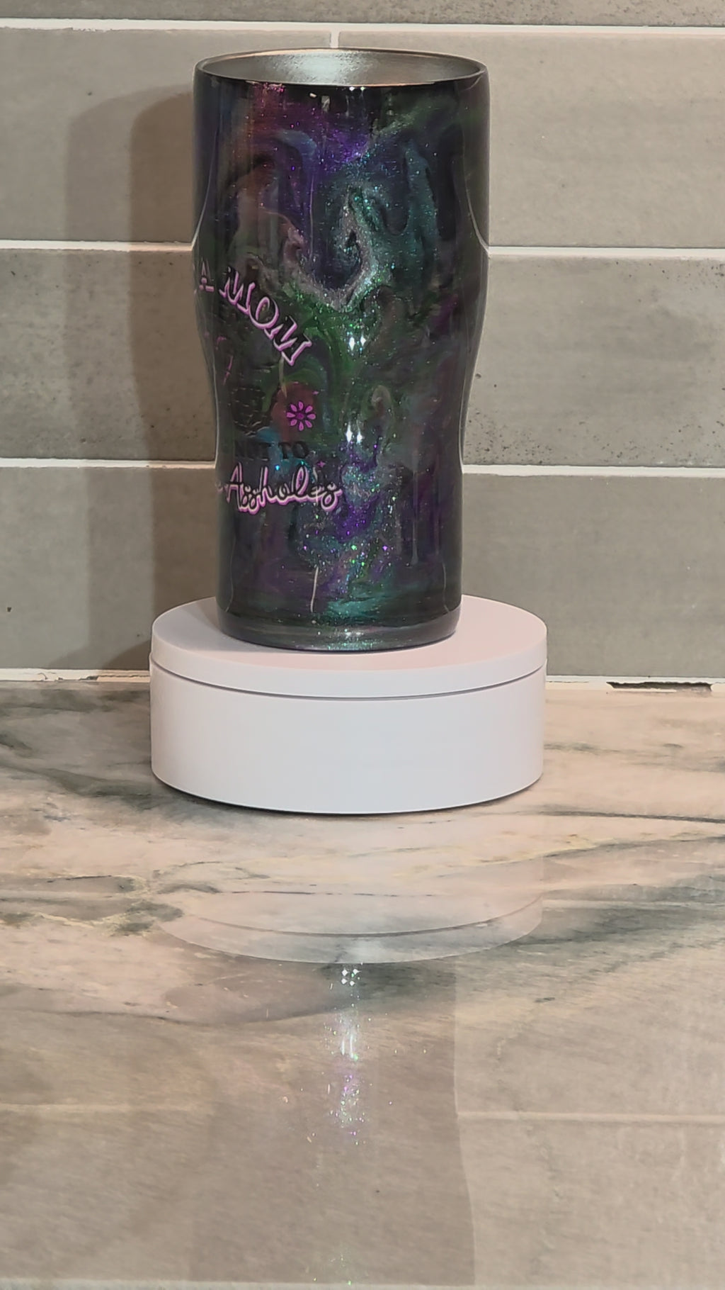 Just a Mom Trying Not to Raise Assholes Tumbler 20 oz