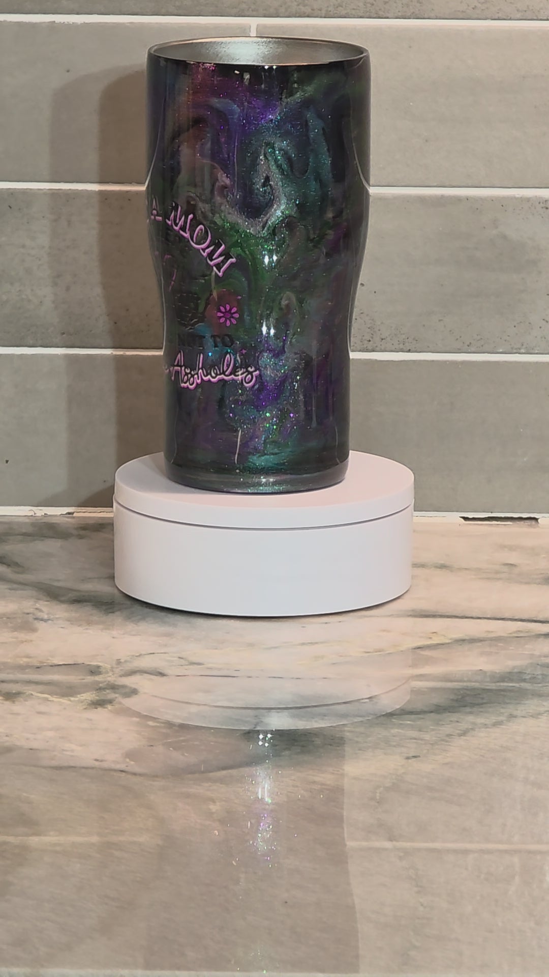 Just a Mom Trying Not to Raise Assholes Tumbler 20 oz