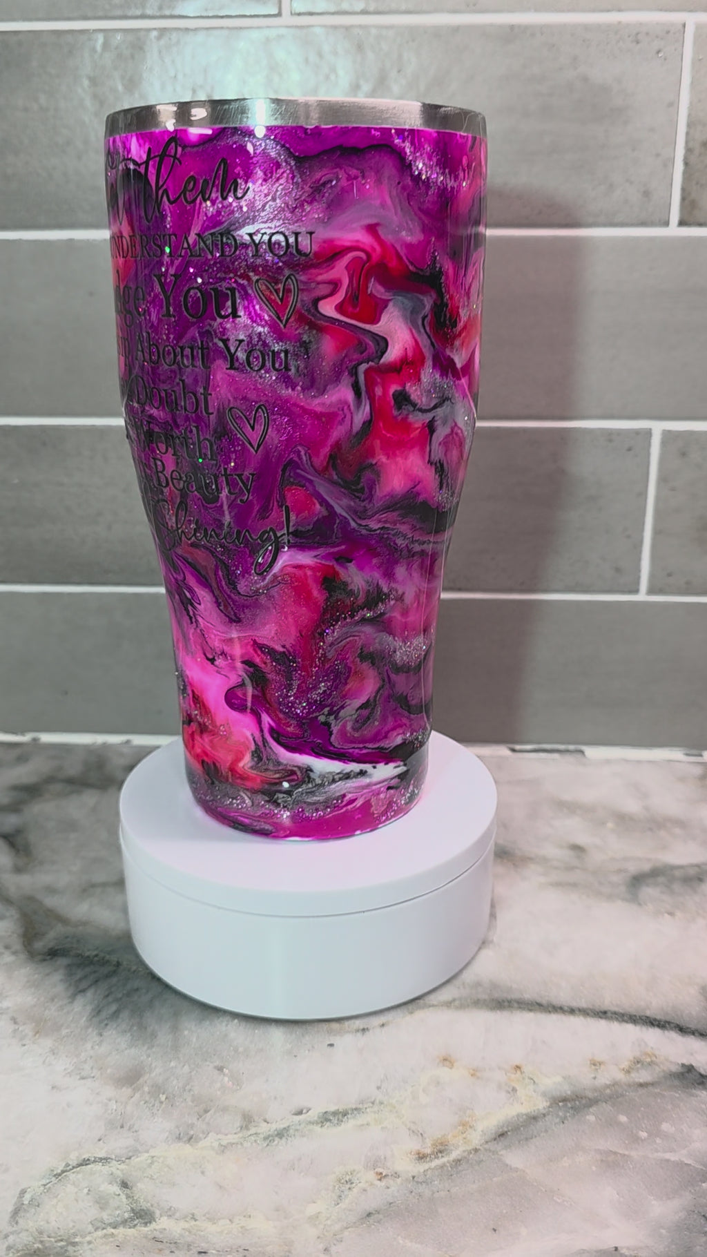 Bold & Unbothered 30oz epoxy tumbler