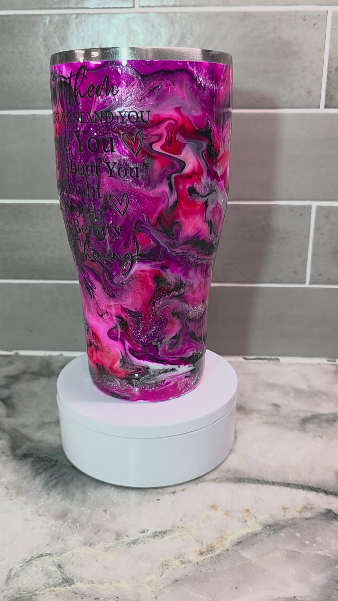 Bold & Unbothered 30oz epoxy tumbler