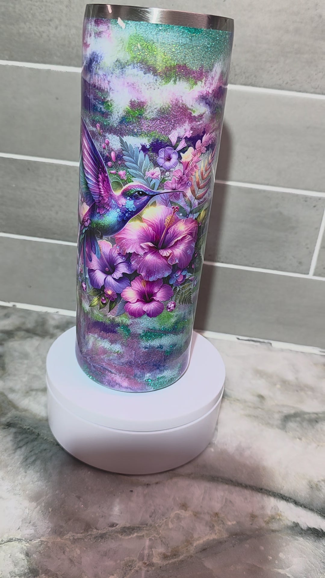 Hummingbird 20 oz epoxy tumbler