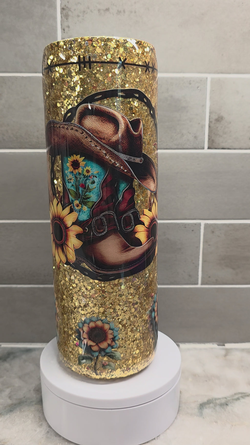 Princess wears boots 30oz epoxy tumbler
