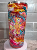 Here Comes the Sun Retro Tumbler 24 oz