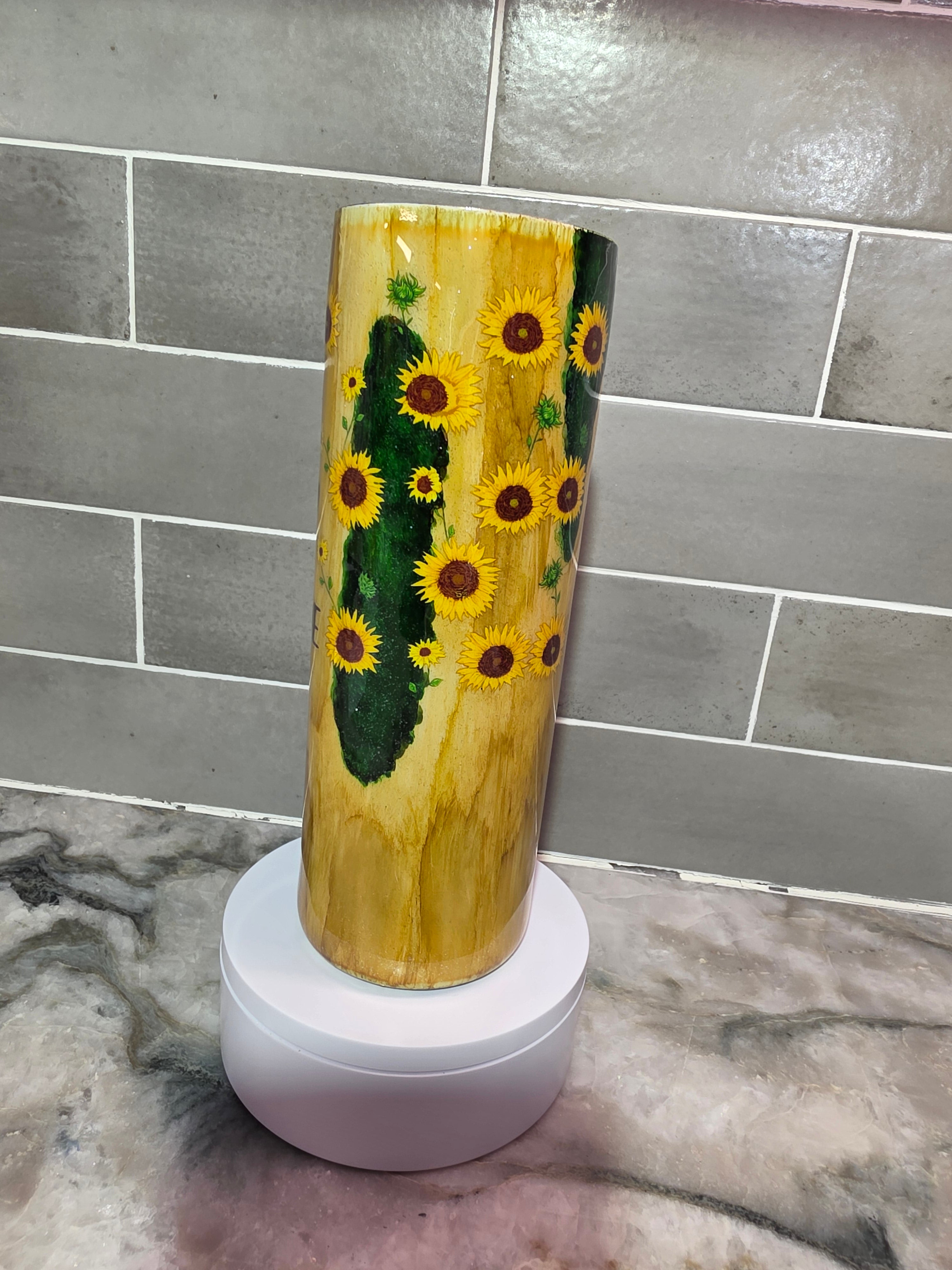 Rise Above the Storm Sunflower Tumbler 20 oz tumbler