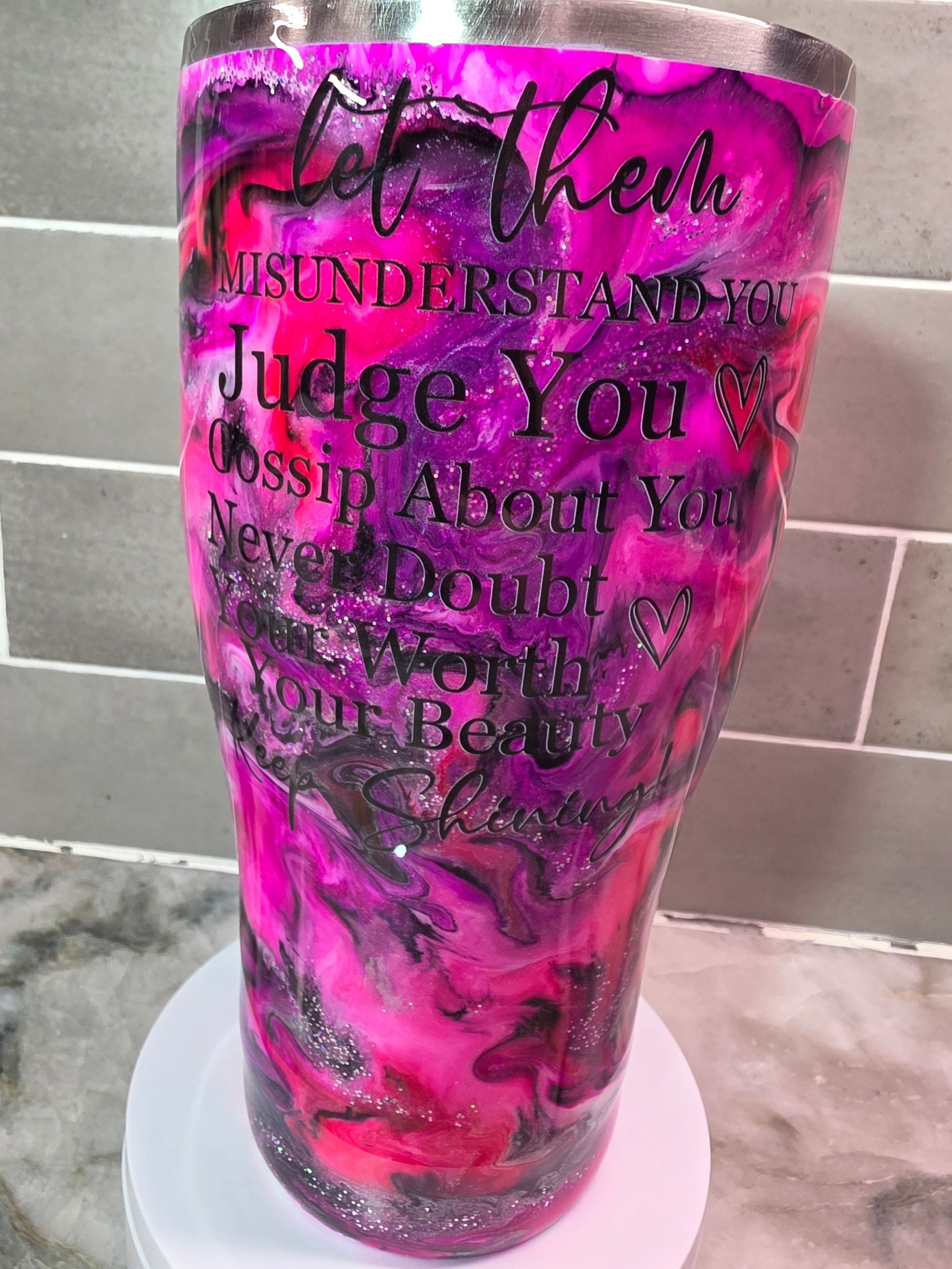 Bold & Unbothered 30oz epoxy tumbler