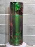 Emerald Aurora Swirl 30oz epoxy tumbler