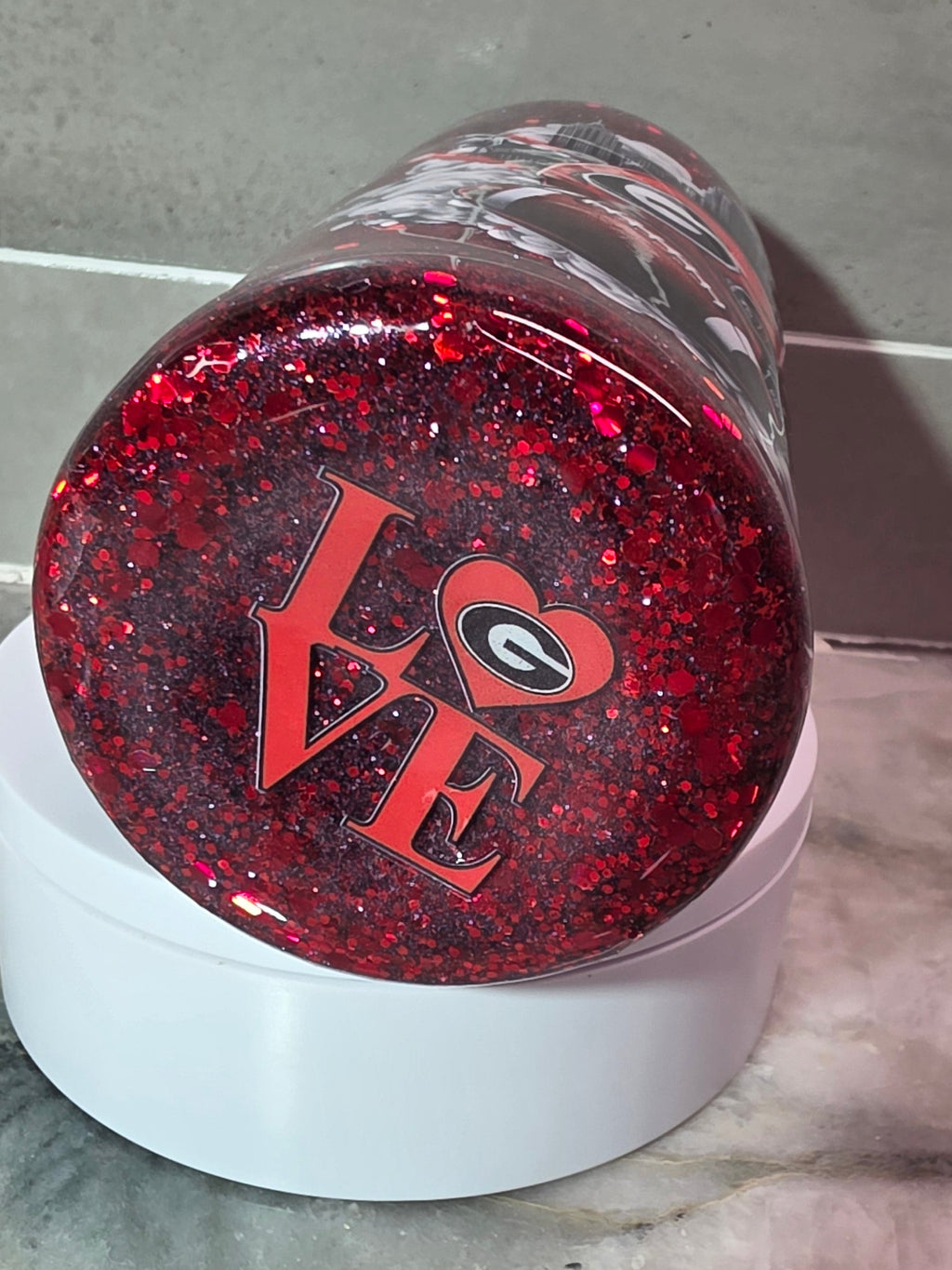 12 oz Slim Can Koozie – Georgia Game Day Glitter