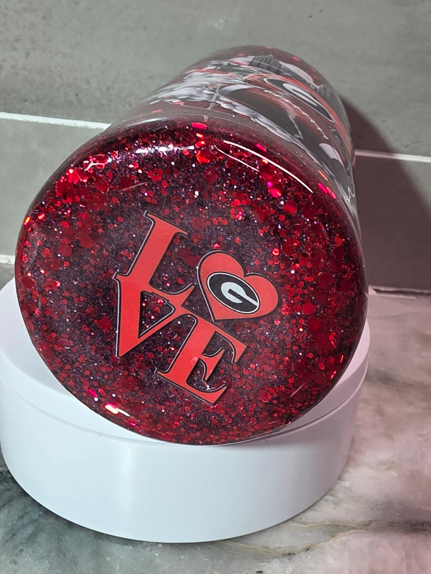 12 oz Slim Can Koozie – Georgia Game Day Glitter