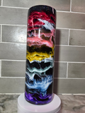 Electric rainbow 30oz epoxy tumbler
