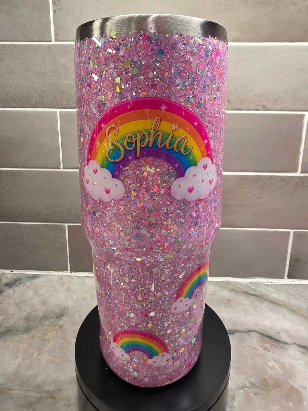 Glow Rainbow Dreams – Personalized 30 oz Tumbler