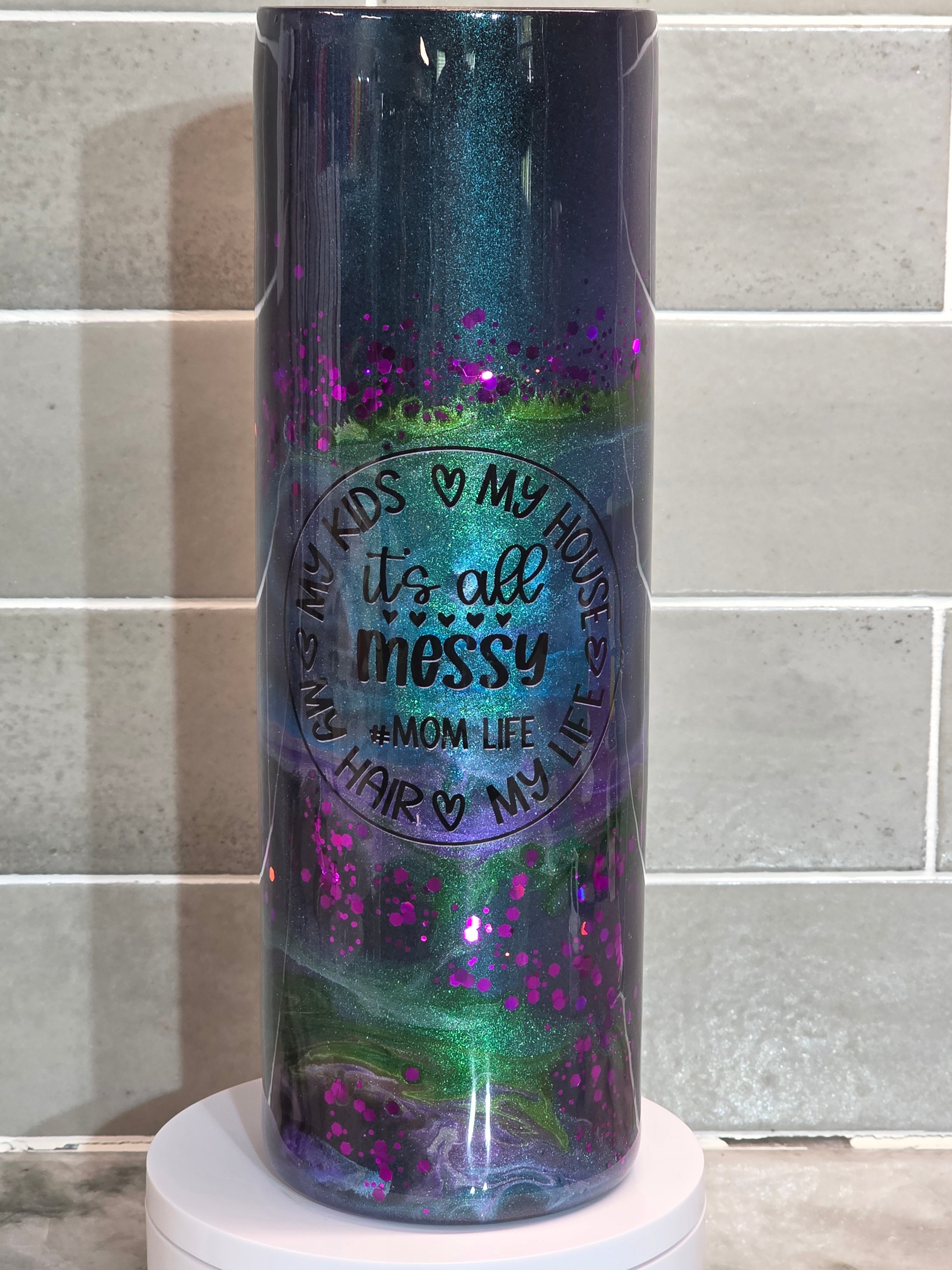 Messy Mom Life Aurora Tumbler