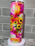 Sunflower garden 30oz epoxy tumbler